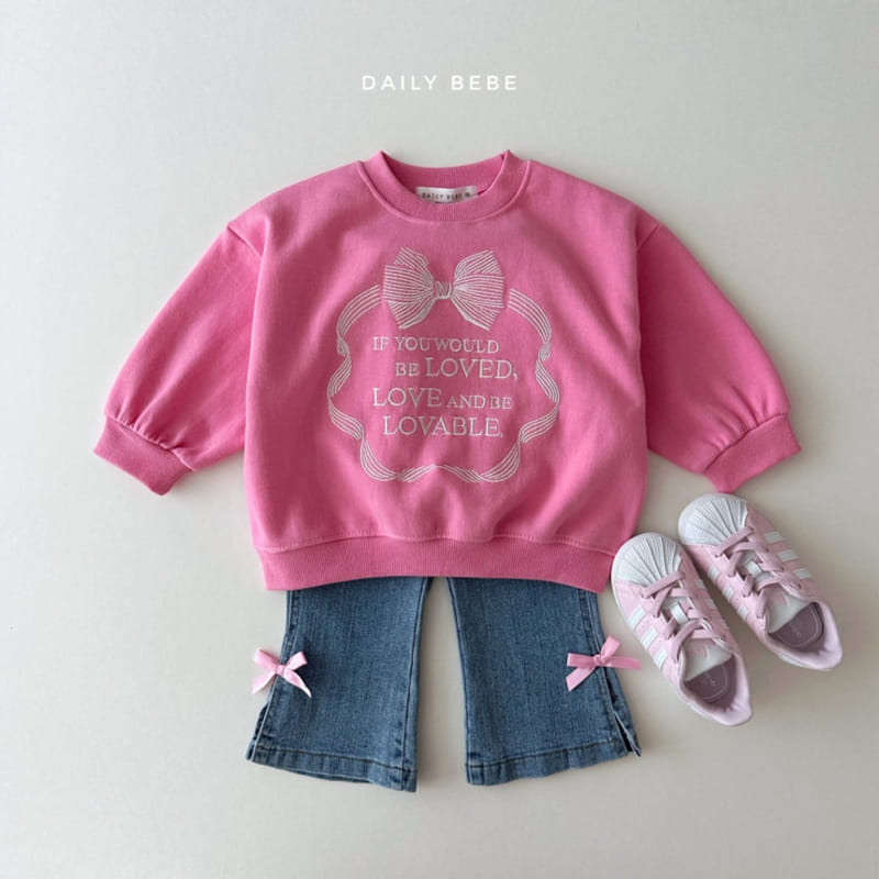Daily Bebe - Korean Children Fashion - #kidzfashiontrend - Ribbon Boots Cut Denim - 7