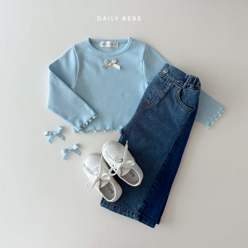 Daily Bebe - Korean Children Fashion - #littlefashionista - Color Boots Cut Denim - 10