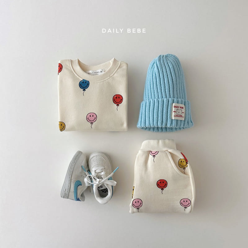 Daily Bebe - Korean Children Fashion - #littlefashionista - Balloon Smile Top Bottom Set - 7
