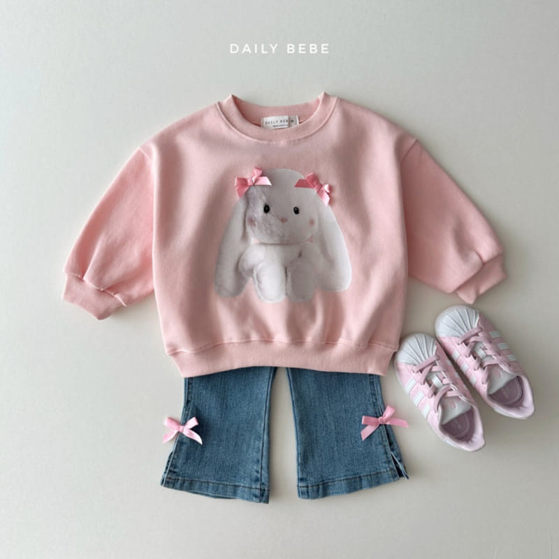 Daily Bebe - Korean Children Fashion - #minifashionista - Ribbon Boots Cut Denim - 11