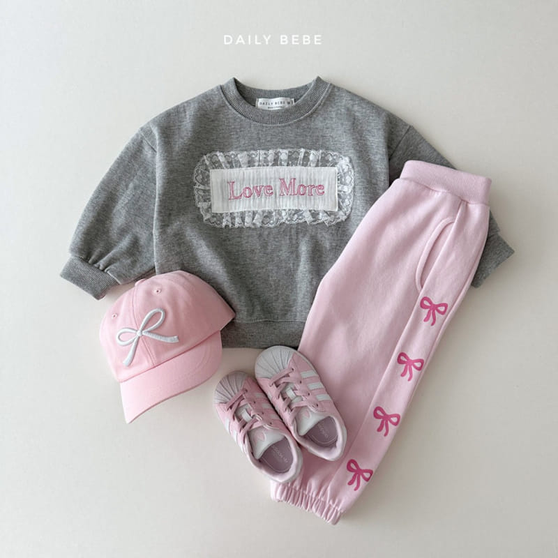 Daily Bebe - Korean Children Fashion - #prettylittlegirls - Ribbon Jogger Pants - 9