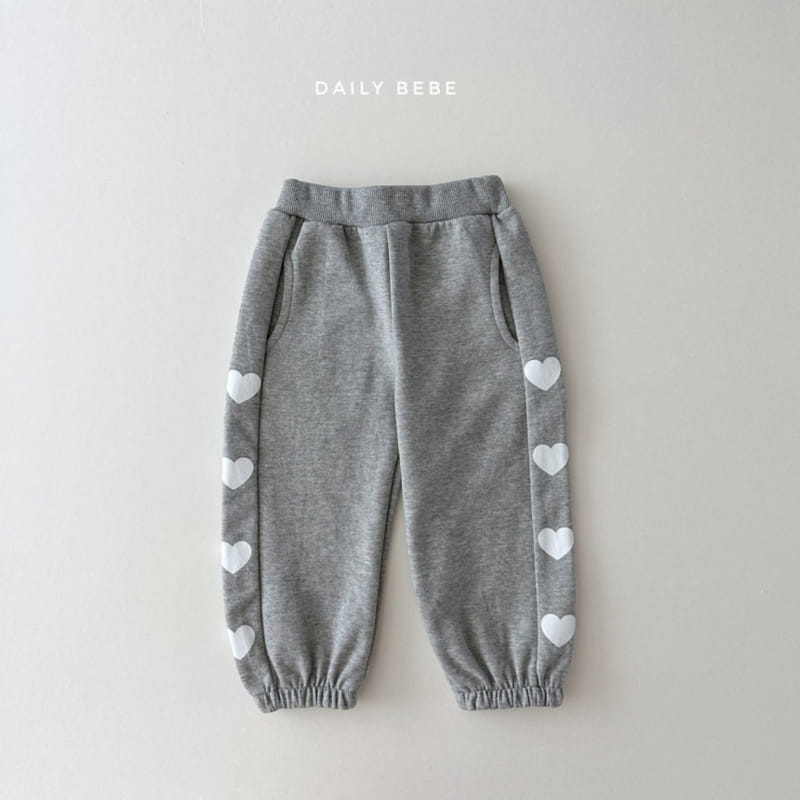 Daily Bebe - Korean Children Fashion - #prettylittlegirls - Heart Jogger Pants - 3