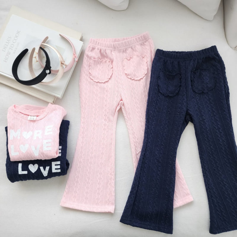Dalla - Korean Children Fashion - #Kfashion4kids - Knit Pocket Boots Cut