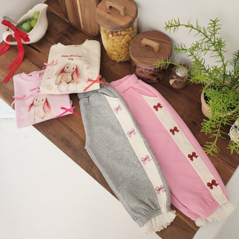 Dalla - Korean Children Fashion - #childofig - Color Ribbon Jogger Pants - 6