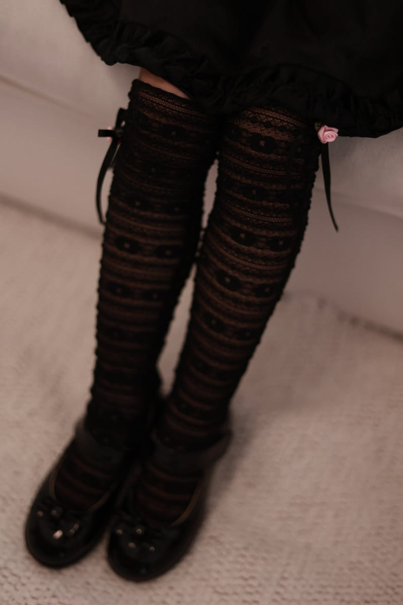 Dalla - Korean Children Fashion - #discoveringself - Lace Knee Socks - 3