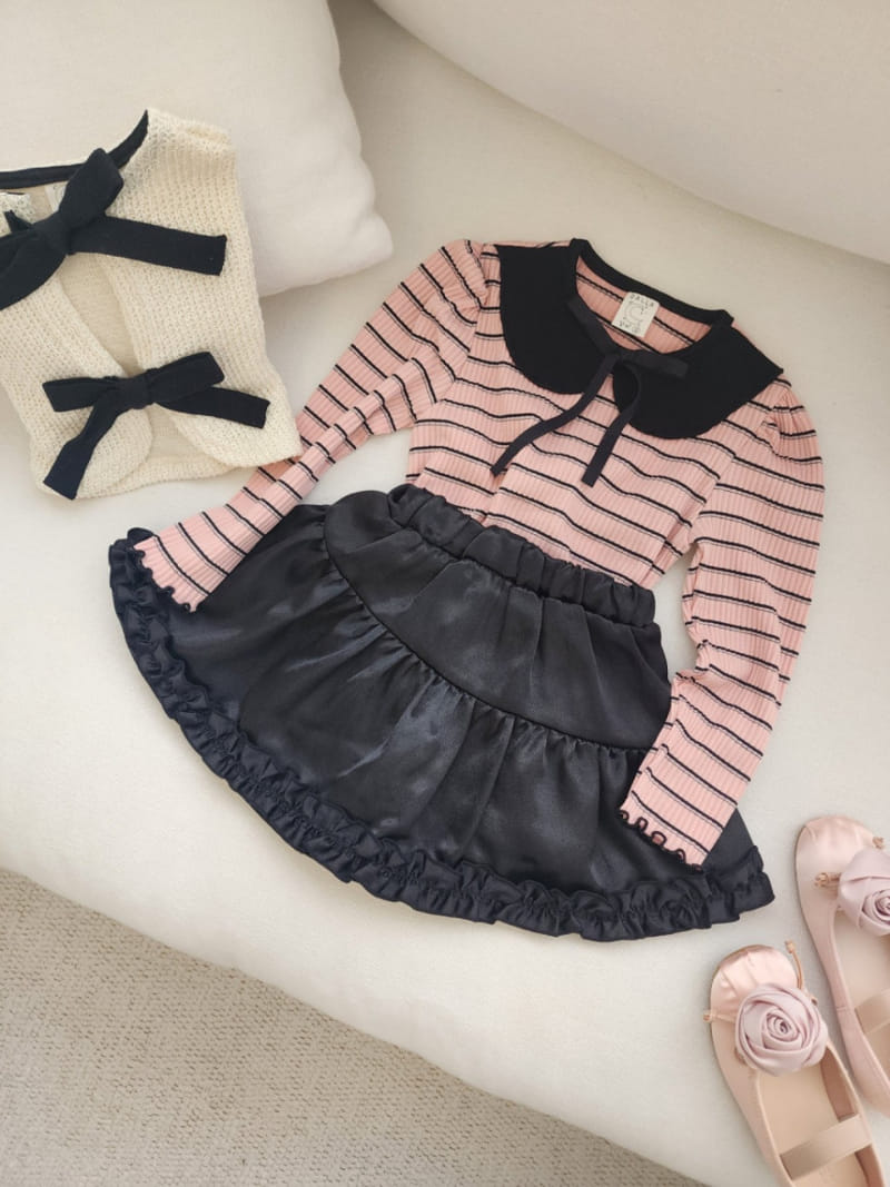 Dalla - Korean Children Fashion - #fashionkids - Rib ST Tee - 2