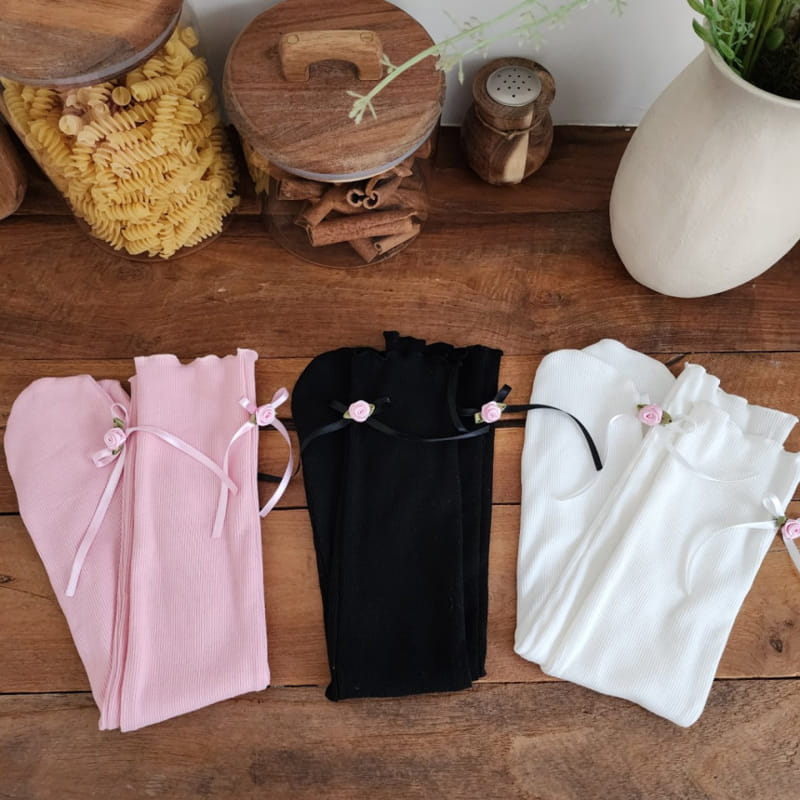 Dalla - Korean Children Fashion - #kidsshorts - Rib Knee Socks - 6
