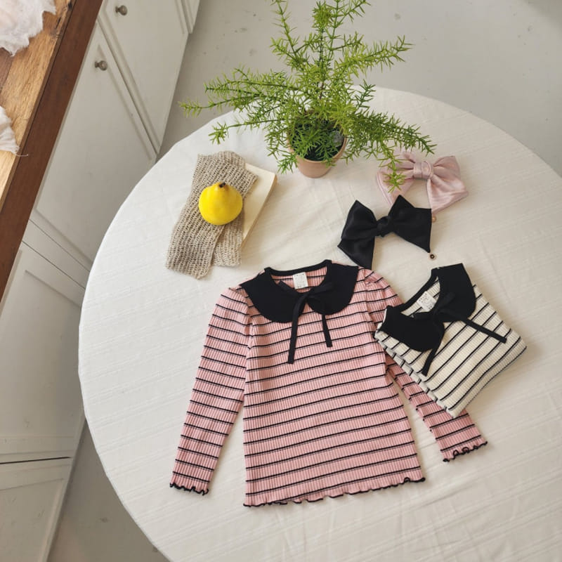 Dalla - Korean Children Fashion - #kidsshorts - Rib ST Tee - 3