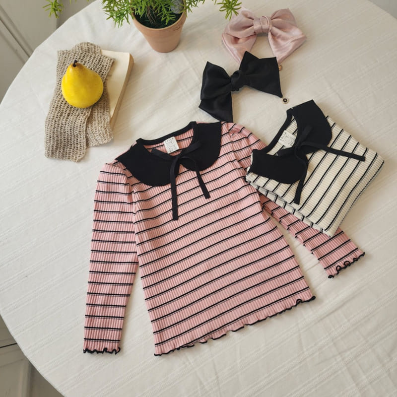 Dalla - Korean Children Fashion - #kidsshorts - Rib ST Tee - 4