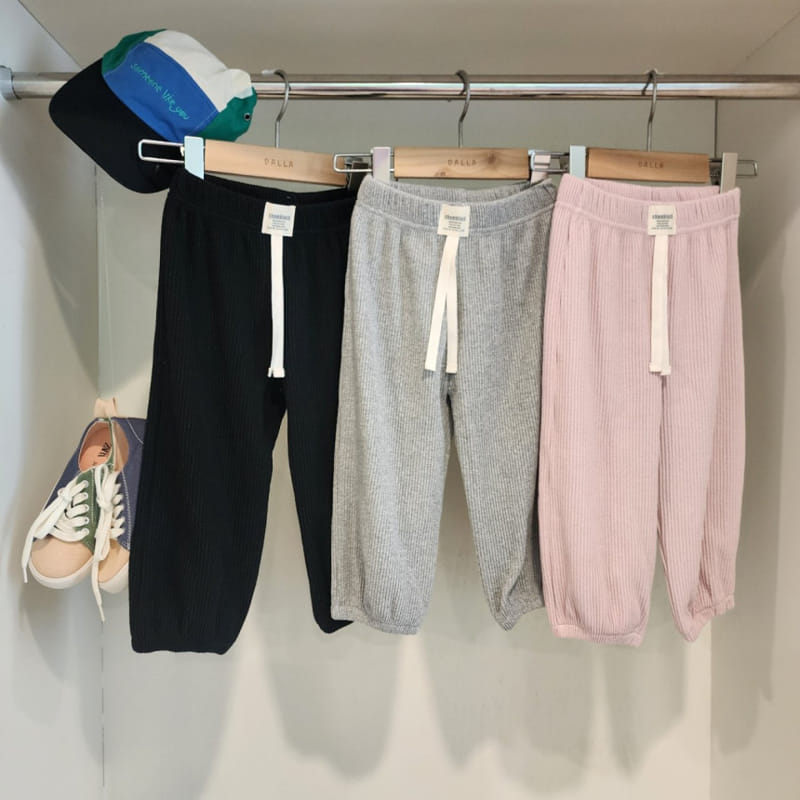 Dalla - Korean Children Fashion - #toddlerclothing - Rib Jogger Pants - 4