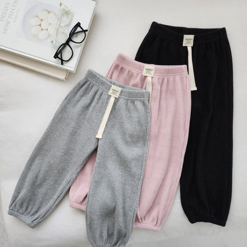 Dalla - Korean Children Fashion - #todddlerfashion - Rib Jogger Pants - 2
