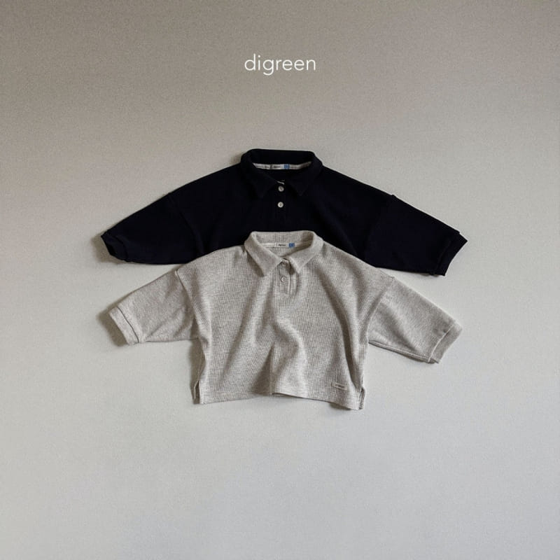 Digreen - Korean Children Fashion - #kidsstore - Collar Waffle Tee