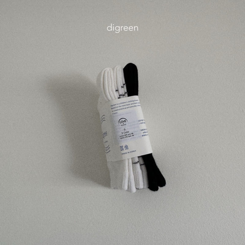 Digreen - Korean Children Fashion - #kidsstore - Love Socks - 8