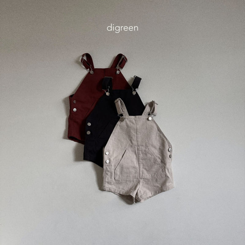 Digreen - Korean Children Fashion - #todddlerfashion - C Short Dungarees - 2