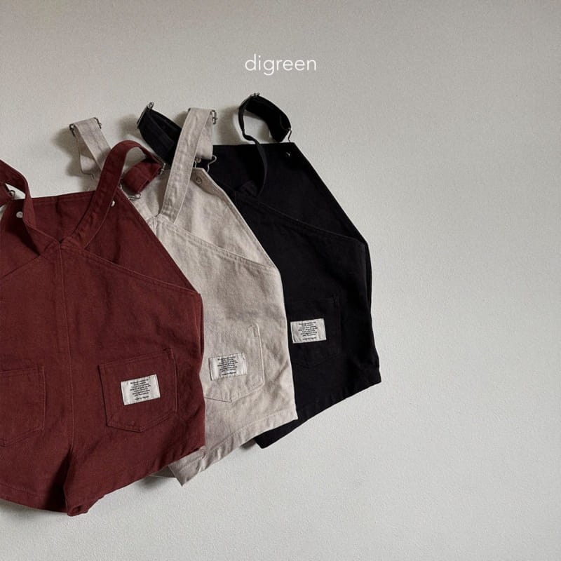 Digreen - Korean Children Fashion - #toddlerclothing - C Short Dungarees - 3