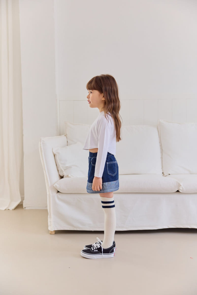 Dore Dore - Korean Children Fashion - #kidzfashiontrend - Crop Layered Tee - 2