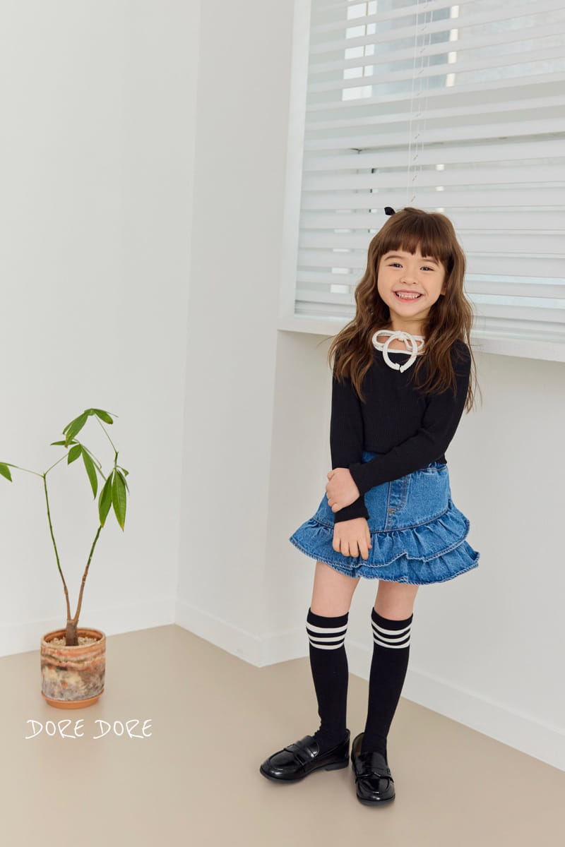 Dore Dore - Korean Children Fashion - #toddlerclothing - Jenny Color Crop Tee