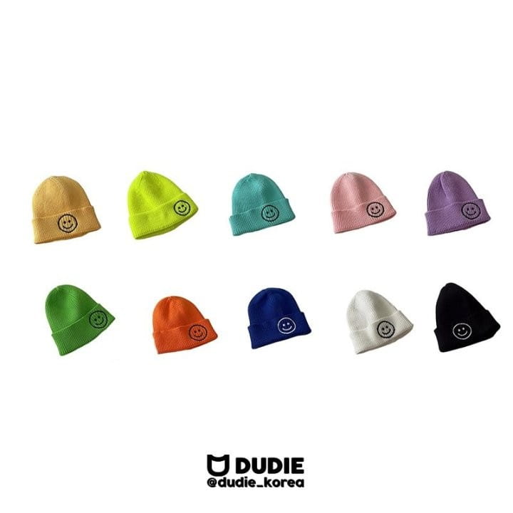 Dudie - Korean Children Fashion - #todddlerfashion - Pastel Smile Beanie