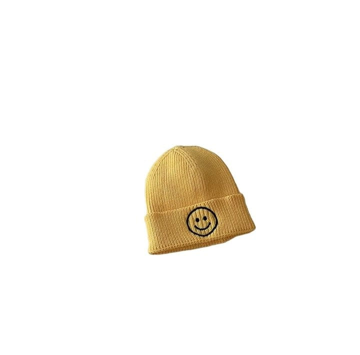Dudie - Korean Children Fashion - #toddlerclothing - Pastel Smile Beanie - 2