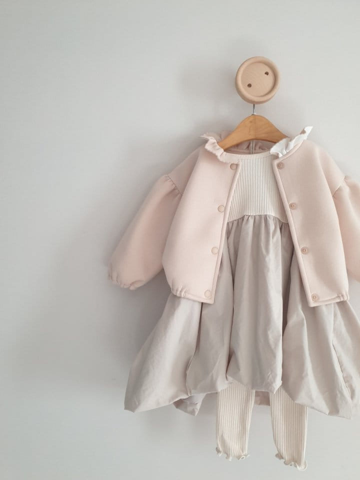 Eclair - Korean Children Fashion - #discoveringself - Cream One-Pice - 8
