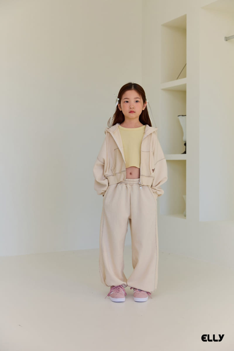 Ellymolly - Korean Children Fashion - #designkidswear - Ove Crop Hoody Zip Up - 2