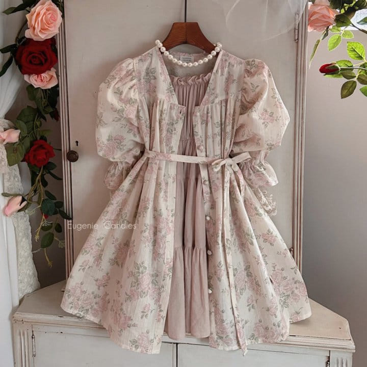 Eugenie Candies - Korean Children Fashion - #discoveringself - Blooming Dress + Robe - 4