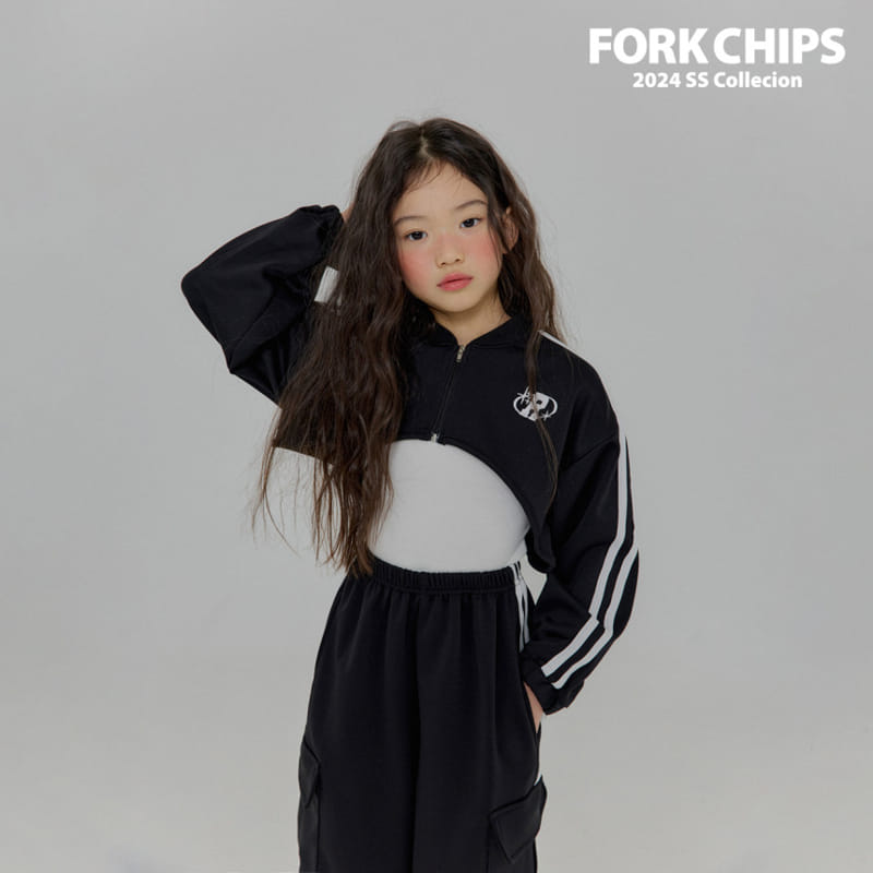 Fork Chips - Korean Children Fashion - #magicofchildhood - Lacing Bolero - 2