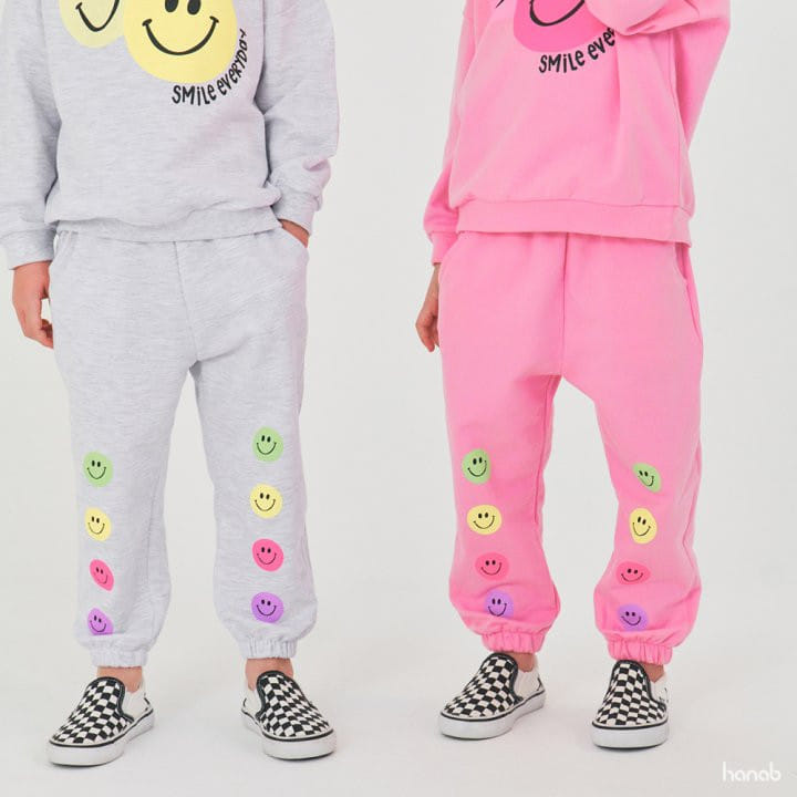 Hanab - Korean Children Fashion - #magicofchildhood - Multi Smile Top Bottom Set - 2