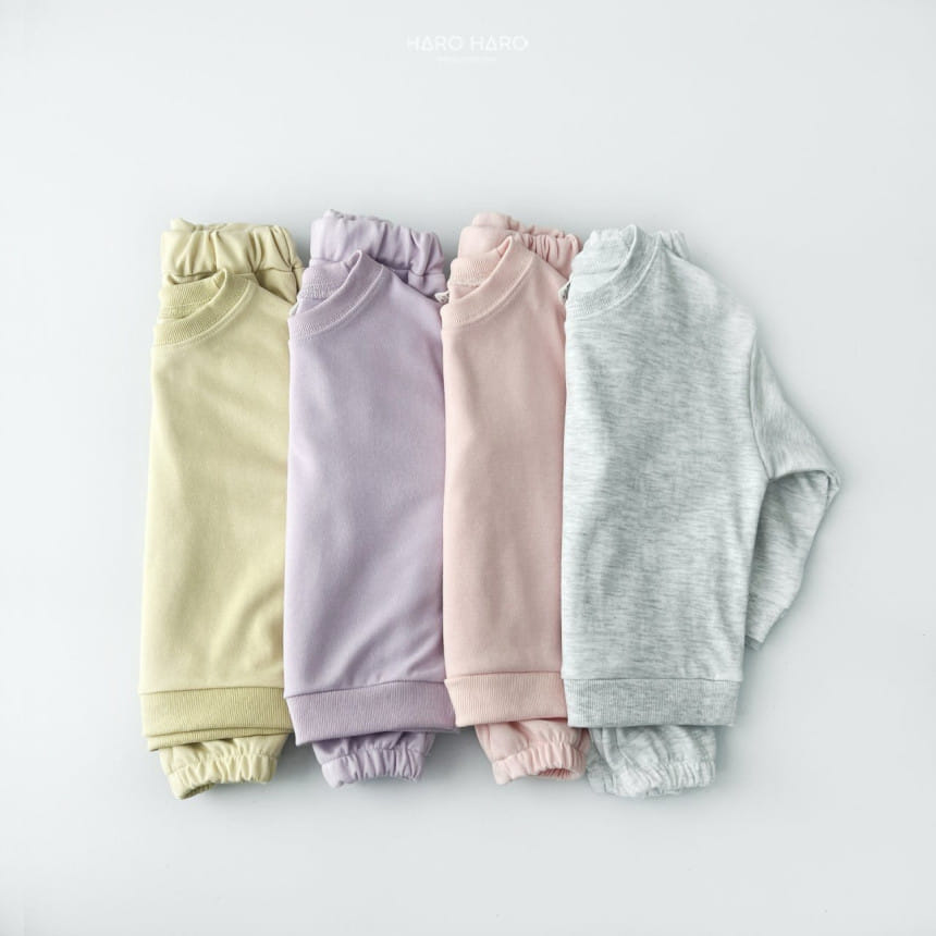 Haro Haro - Korean Children Fashion - #magicofchildhood - Cotton Candy Top Bottom Set - 3