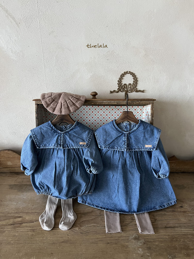 Lala - Korean Children Fashion - #Kfashion4kids - Collar Denim One-Piece - 9
