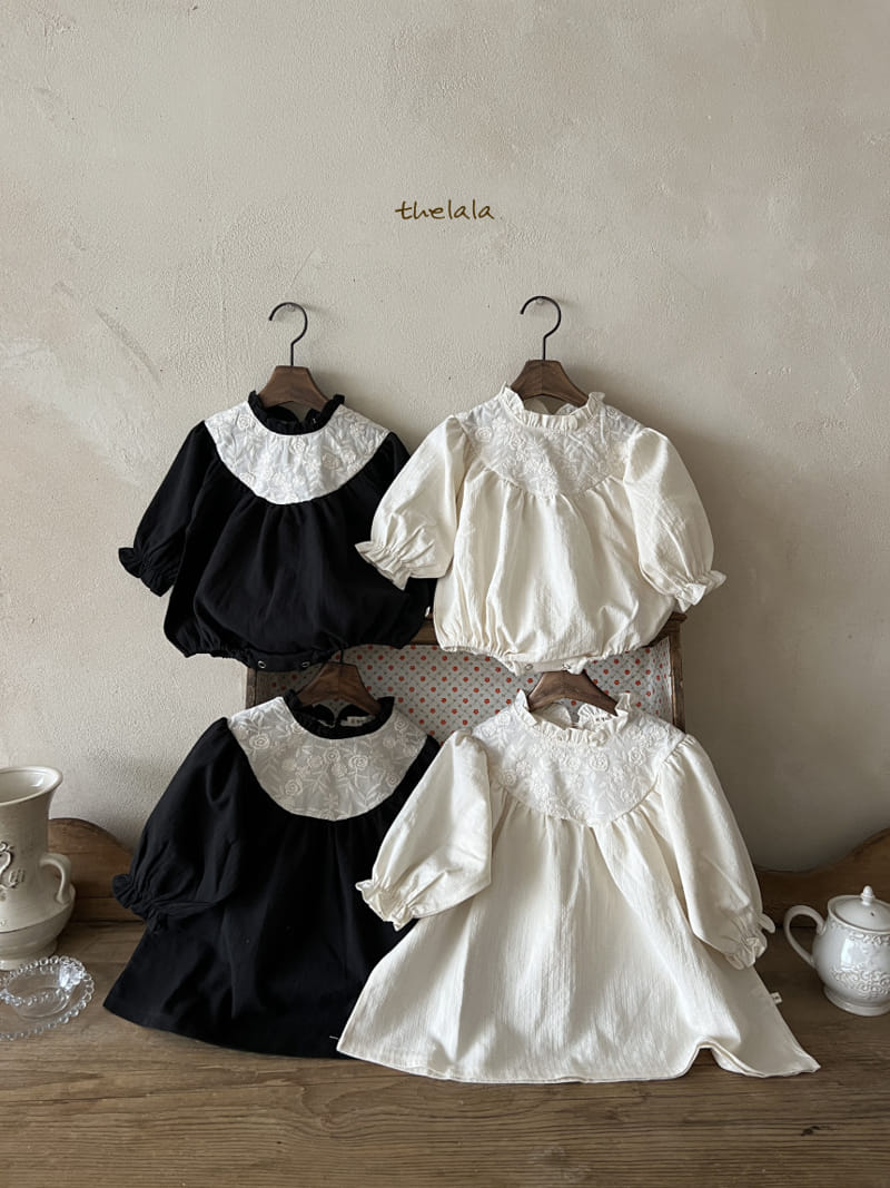 Lala - Korean Children Fashion - #littlefashionista - Black Rose One-Piece - 8