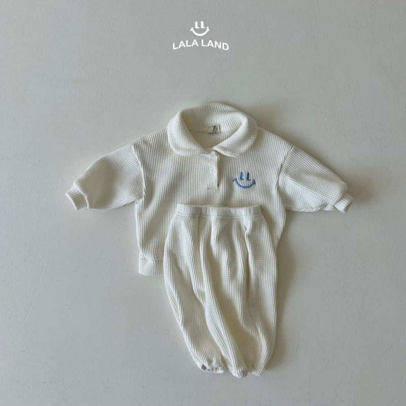 Lalaland - Korean Baby Fashion - #babyoninstagram - Bebe Waffle Jogger Pants - 2
