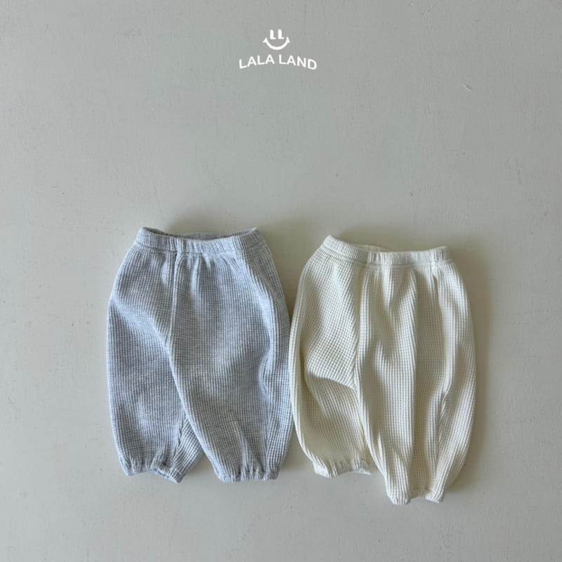 Lalaland - Korean Baby Fashion - #babyootd - Bebe Waffle Jogger Pants - 3