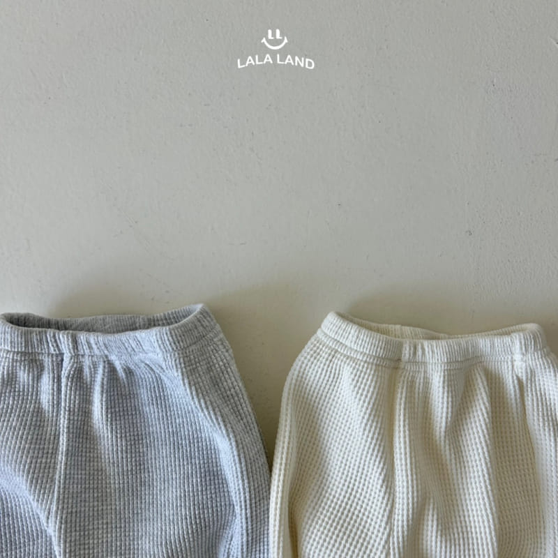 Lalaland - Korean Baby Fashion - #babyoutfit - Bebe Waffle Jogger Pants - 5