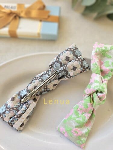 Lenua - Korean Baby Fashion - #babyfashion - Manu Jacquard Hair Clip - 3
