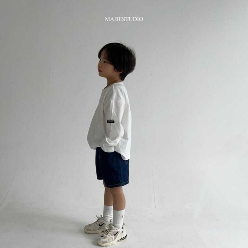 Made Studio - Korean Children Fashion - #kidsshorts - Simle Embroidery Tee - 10