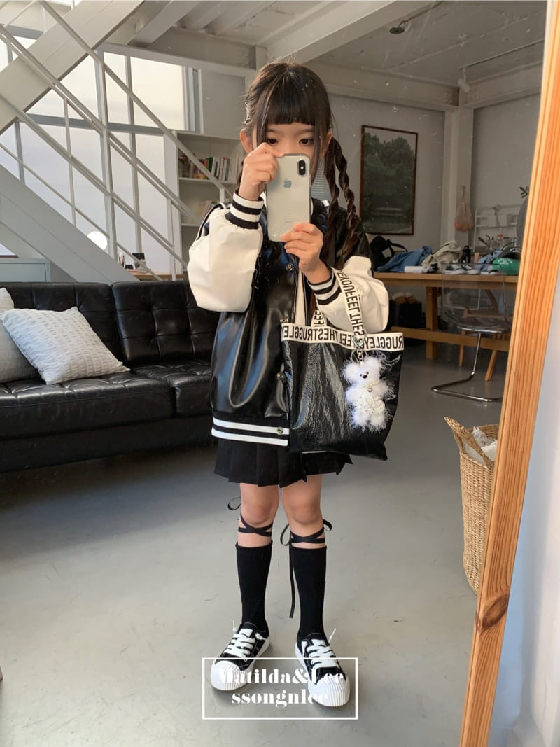 Matilda & Lee - Korean Children Fashion - #Kfashion4kids - Lettering Color Wrinkle Skirt - 8