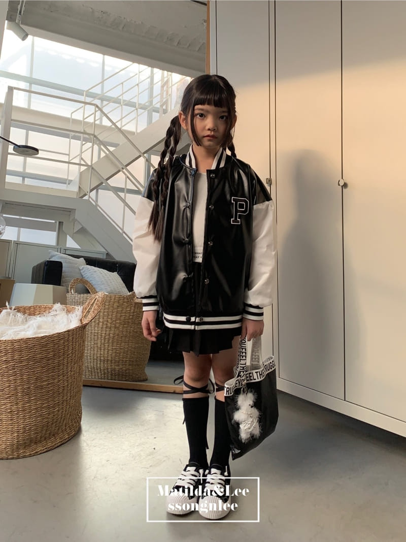 Matilda & Lee - Korean Children Fashion - #childrensboutique - Lettering Color Wrinkle Skirt