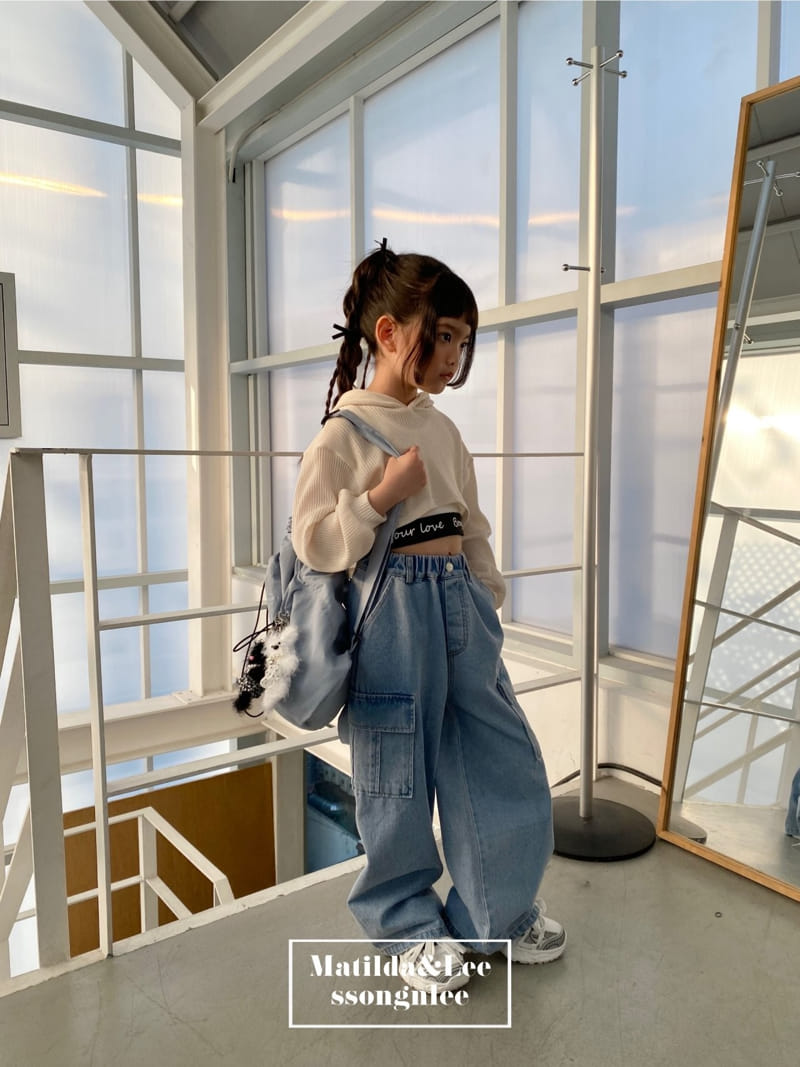 Matilda & Lee - Korean Children Fashion - #childrensboutique - Loose Fit  Cargo Denim Pants - 5