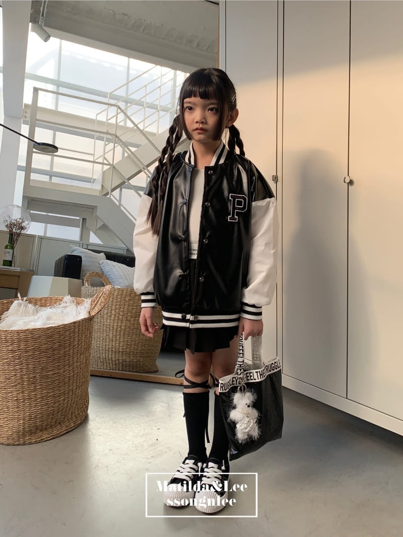 Matilda & Lee - Korean Children Fashion - #discoveringself - Lettering Color Wrinkle Skirt - 3