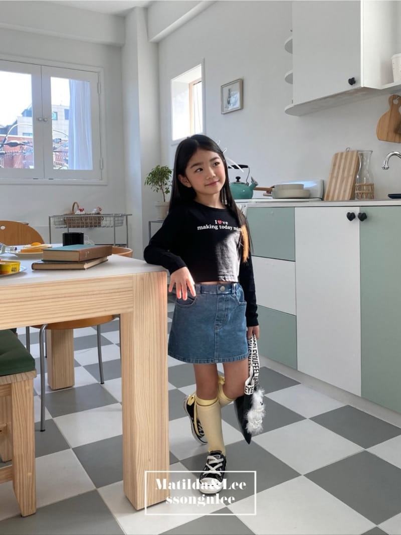 Matilda & Lee - Korean Children Fashion - #discoveringself - Love Crop Tee