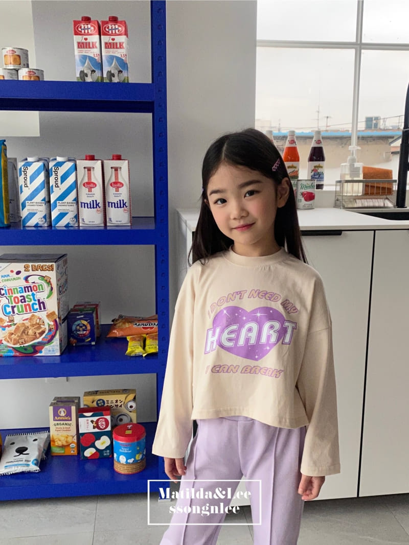 Matilda & Lee - Korean Children Fashion - #littlefashionista - Heart Crop Tee - 9