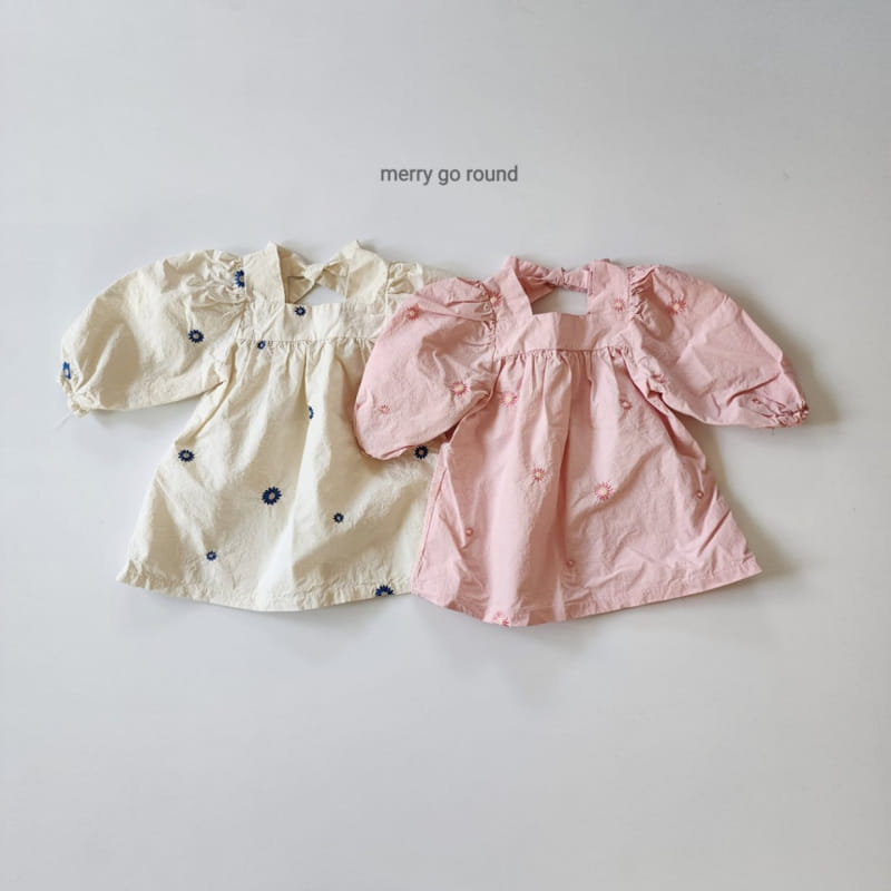 Merry Go Round - Korean Children Fashion - #Kfashion4kids - Anna Embroidery One-Piece