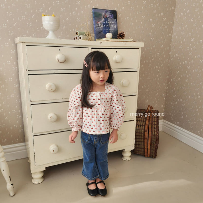 Merry Go Round - Korean Children Fashion - #kidzfashiontrend - Cherry Blouse - 4