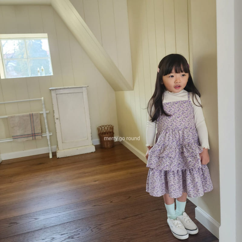 Merry Go Round - Korean Children Fashion - #Kfashion4kids - Flower Kankang One-Piece - 2