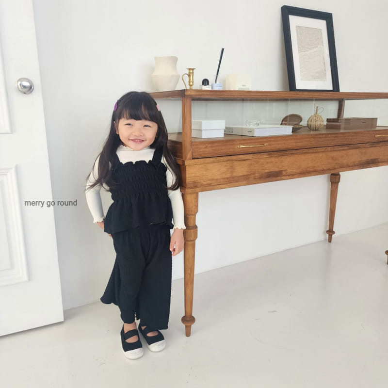 Merry Go Round - Korean Children Fashion - #childofig - Lovely Smoke Top Bottom Set - 3