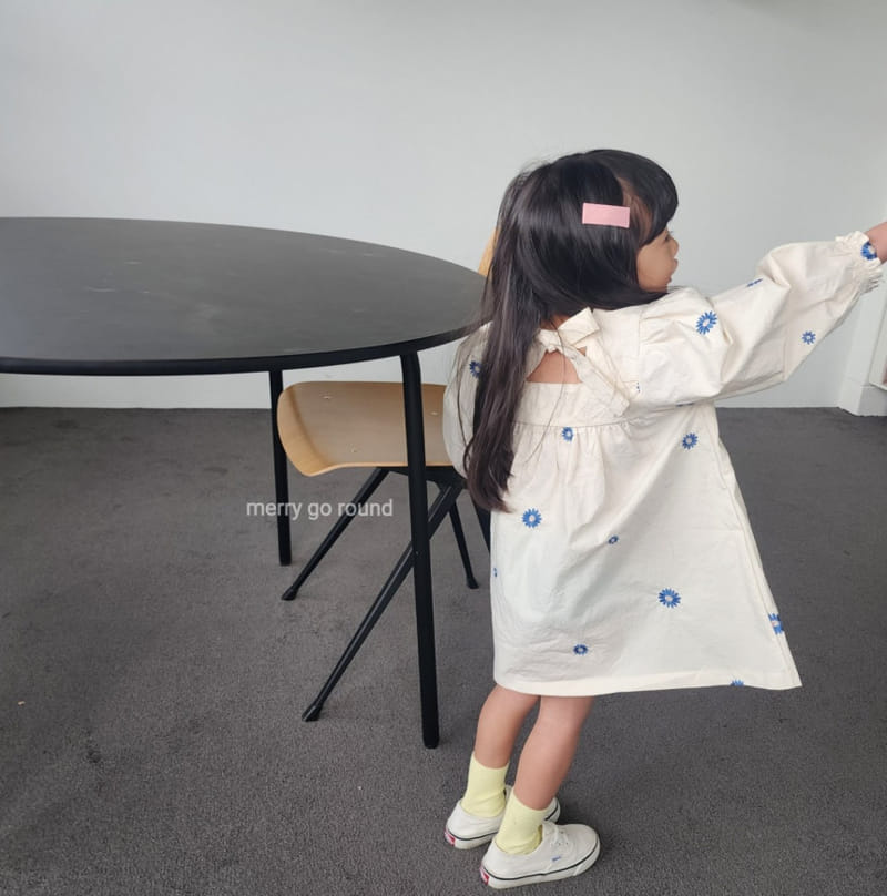 Merry Go Round - Korean Children Fashion - #childofig - Anna Embroidery One-Piece - 6