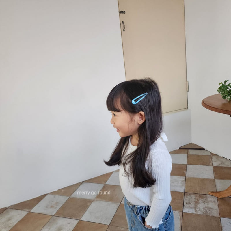 Merry Go Round - Korean Children Fashion - #childofig - Rib Ribbon Tee - 6