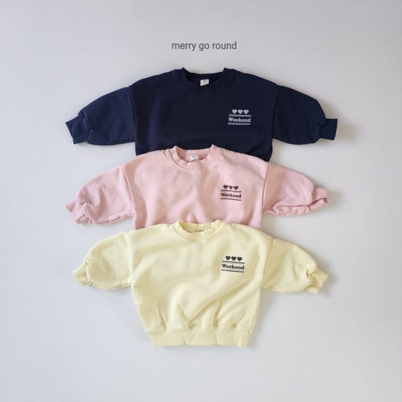 Merry Go Round - Korean Children Fashion - #designkidswear - Heart Sweatshirt