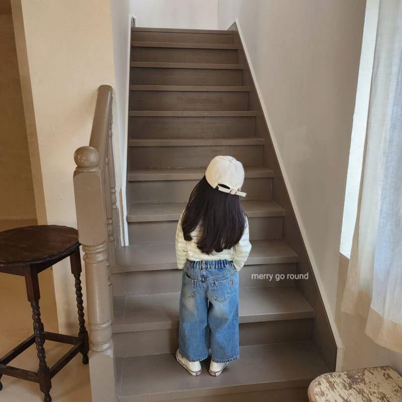 Merry Go Round - Korean Children Fashion - #discoveringself - Wide Denim Pants - 8